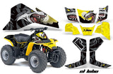 ATV Graphics Kit Quad Decal Sticker Wrap For Suzuki LT80 1987-2006 EL LOBO YELLOW