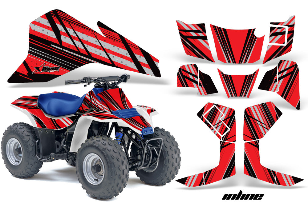 ATV Graphics Kit Quad Decal Sticker Wrap For Suzuki LT80 1987-2006 INLINE RED-atv motorcycle utv parts accessories gear helmets jackets gloves pantsAll Terrain Depot