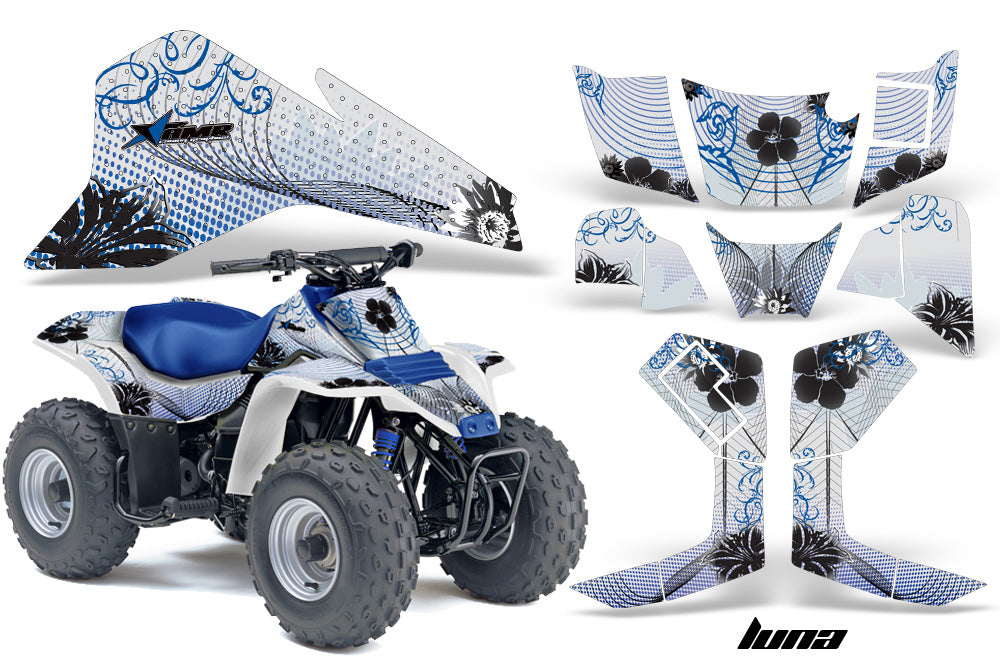 ATV Graphics Kit Quad Decal Sticker Wrap For Suzuki LT80 1987-2006 LUNA BLUE-atv motorcycle utv parts accessories gear helmets jackets gloves pantsAll Terrain Depot