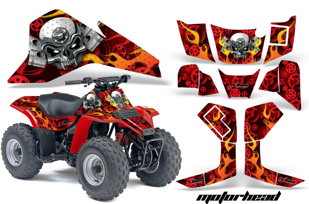 ATV Graphics Kit Quad Decal Sticker Wrap For Suzuki LT80 1987-2006 MOTORHEAD RED-atv motorcycle utv parts accessories gear helmets jackets gloves pantsAll Terrain Depot