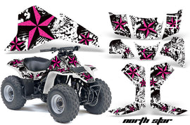 ATV Graphics Kit Quad Decal Sticker Wrap For Suzuki LT80 1987-2006 NORTHSTAR PINK WHITE-atv motorcycle utv parts accessories gear helmets jackets gloves pantsAll Terrain Depot