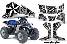 ATV Graphics Kit Quad Decal Sticker Wrap For Suzuki LT80 1987-2006 NORTHSTAR WHITE SILVER-atv motorcycle utv parts accessories gear helmets jackets gloves pantsAll Terrain Depot