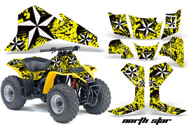 ATV Graphics Kit Quad Decal Sticker Wrap For Suzuki LT80 1987-2006 NORTHSTAR YELLOW-atv motorcycle utv parts accessories gear helmets jackets gloves pantsAll Terrain Depot