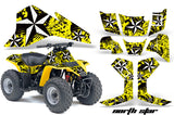 ATV Graphics Kit Quad Decal Sticker Wrap For Suzuki LT80 1987-2006 NORTHSTAR YELLOW