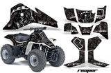 ATV Graphics Kit Quad Decal Sticker Wrap For Suzuki LT80 1987-2006 REAPER BLACK