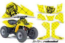 Load image into Gallery viewer, ATV Graphics Kit Quad Decal Sticker Wrap For Suzuki LT80 1987-2006 RELOADED BLACK YELLOW-atv motorcycle utv parts accessories gear helmets jackets gloves pantsAll Terrain Depot