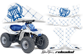 ATV Graphics Kit Quad Decal Sticker Wrap For Suzuki LT80 1987-2006 RELOADED BLUE WHITE-atv motorcycle utv parts accessories gear helmets jackets gloves pantsAll Terrain Depot