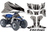 ATV Graphics Kit Quad Decal Sticker Wrap For Suzuki LT80 1987-2006 TRIBAL BLACK SILVER