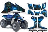 ATV Graphics Kit Quad Decal Sticker Wrap For Suzuki LT80 1987-2006 ZOMBIE BLUE