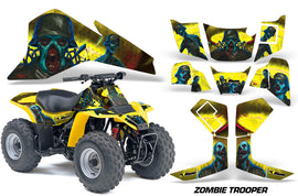 ATV Graphics Kit Quad Decal Sticker Wrap For Suzuki LT80 1987-2006 ZOMBIE YELLOW-atv motorcycle utv parts accessories gear helmets jackets gloves pantsAll Terrain Depot
