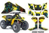 ATV Graphics Kit Quad Decal Sticker Wrap For Suzuki LT80 1987-2006 ZOMBIE YELLOW