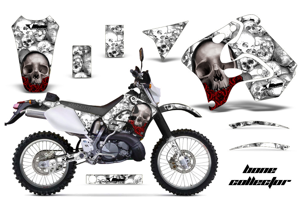 Dirt Bike Graphics Kit Decal Sticker Wrap For Suzuki RMX250S 1996-1998 BONES WHITE-atv motorcycle utv parts accessories gear helmets jackets gloves pantsAll Terrain Depot