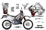 Dirt Bike Graphics Kit Decal Sticker Wrap For Suzuki RMX250S 1996-1998 BONES WHITE