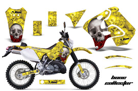 Dirt Bike Graphics Kit Decal Sticker Wrap For Suzuki RMX250S 1996-1998 BONES YELLOW-atv motorcycle utv parts accessories gear helmets jackets gloves pantsAll Terrain Depot