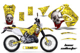 Dirt Bike Graphics Kit Decal Sticker Wrap For Suzuki RMX250S 1996-1998 BONES YELLOW