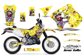 Dirt Bike Graphics Kit Decal Sticker Wrap For Suzuki RMX250S 1996-1998 EDHLK YELLOW-atv motorcycle utv parts accessories gear helmets jackets gloves pantsAll Terrain Depot