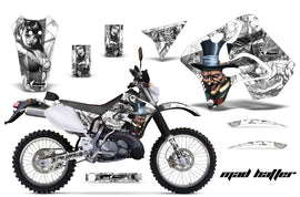 Dirt Bike Graphics Kit Decal Sticker Wrap For Suzuki RMX250S 1996-1998 HATTER SILVER WHITE-atv motorcycle utv parts accessories gear helmets jackets gloves pantsAll Terrain Depot