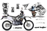 Dirt Bike Graphics Kit Decal Sticker Wrap For Suzuki RMX250S 1996-1998 HATTER SILVER WHITE