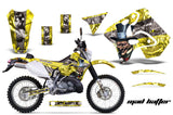 Dirt Bike Graphics Kit Decal Sticker Wrap For Suzuki RMX250S 1996-1998 HATTER SILVER YELLOW