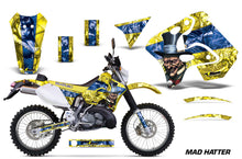 Load image into Gallery viewer, Dirt Bike Graphics Kit Decal Sticker Wrap For Suzuki RMX250S 1996-1998 HATTER BLUE YELLOW-atv motorcycle utv parts accessories gear helmets jackets gloves pantsAll Terrain Depot