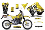 Dirt Bike Graphics Kit Decal Sticker Wrap For Suzuki RMX250S 1996-1998 REAPER YELLOW