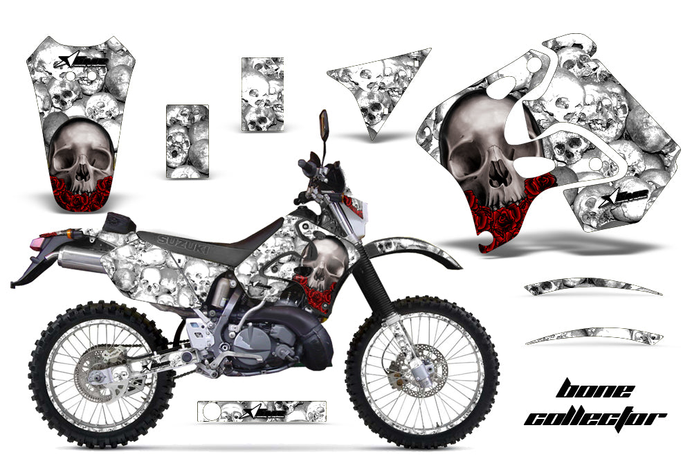 Graphics Kit Decal Sticker Wrap + # Plates For Suzuki RMX250S 1996-1998 BONES WHITE-atv motorcycle utv parts accessories gear helmets jackets gloves pantsAll Terrain Depot