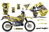 Graphics Kit Decal Sticker Wrap + # Plates For Suzuki RMX250S 1996-1998 HATTER SILVER YELLOW