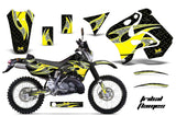 Graphics Kit Decal Sticker Wrap + # Plates For Suzuki RMX250S 1996-1998 TRIBAL YELLOW BLACK