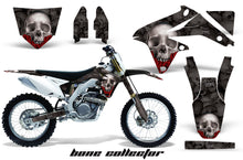 Load image into Gallery viewer, Dirt Bike Decal Graphics Kit Sticker Wrap For Suzuki RMZ450 2008-2017 BONES BLACK-atv motorcycle utv parts accessories gear helmets jackets gloves pantsAll Terrain Depot