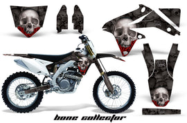 Dirt Bike Decal Graphics Kit Sticker Wrap For Suzuki RMZ450 2008-2017 BONES BLACK-atv motorcycle utv parts accessories gear helmets jackets gloves pantsAll Terrain Depot