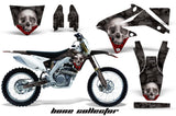 Dirt Bike Decal Graphics Kit Sticker Wrap For Suzuki RMZ450 2008-2017 BONES BLACK
