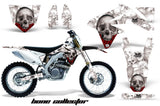 Dirt Bike Decal Graphics Kit Sticker Wrap For Suzuki RMZ450 2008-2017 BONES WHITE