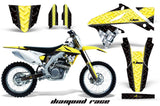 Dirt Bike Decal Graphics Kit Sticker Wrap For Suzuki RMZ450 2008-2017 DIAMOND RACE YELLOW BLACK