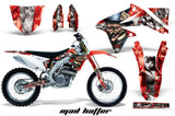 Dirt Bike Decal Graphics Kit Sticker Wrap For Suzuki RMZ450 2008-2017 HATTER SILVER RED