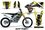 Dirt Bike Decal Graphics Kit Sticker Wrap For Suzuki RMZ450 2008-2017 HATTER BLACK YELLOW