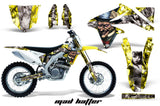 Dirt Bike Decal Graphics Kit Sticker Wrap For Suzuki RMZ450 2008-2017 HATTER SILVER YELLOW