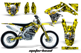 Dirt Bike Decal Graphics Kit Sticker Wrap For Suzuki RMZ450 2008-2017 MOTORHEAD YELLOW-atv motorcycle utv parts accessories gear helmets jackets gloves pantsAll Terrain Depot
