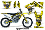 Dirt Bike Decal Graphics Kit Sticker Wrap For Suzuki RMZ450 2008-2017 MOTORHEAD YELLOW