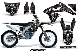 Dirt Bike Decal Graphics Kit Sticker Wrap For Suzuki RMZ450 2008-2017 REAPER BLACK-atv motorcycle utv parts accessories gear helmets jackets gloves pantsAll Terrain Depot