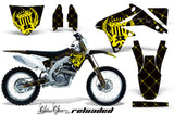 Dirt Bike Decal Graphics Kit Sticker Wrap For Suzuki RMZ450 2008-2017 RELOADED YELLOW BLACK