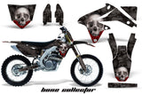 Graphics Kit Decal Sticker Wrap + # Plates For Suzuki RMZ450 2008-2017 BONES BLACK