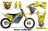 Graphics Kit Decal Sticker Wrap + # Plates For Suzuki RMZ450 2008-2017 BONES YELLOW