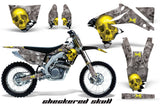 Graphics Kit Decal Sticker Wrap + # Plates For Suzuki RMZ450 2008-2017 CHECKERED YELLOW