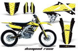 Graphics Kit Decal Sticker Wrap + # Plates For Suzuki RMZ450 2008-2017 DIAMOND RACE YELLOW BLACK