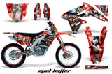Graphics Kit Decal Sticker Wrap + # Plates For Suzuki RMZ450 2008-2017 HATTER SILVER RED