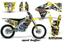 Load image into Gallery viewer, Graphics Kit Decal Sticker Wrap + # Plates For Suzuki RMZ450 2008-2017 HATTER SILVER YELLOW-atv motorcycle utv parts accessories gear helmets jackets gloves pantsAll Terrain Depot