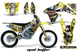 Graphics Kit Decal Sticker Wrap + # Plates For Suzuki RMZ450 2008-2017 HATTER SILVER YELLOW-atv motorcycle utv parts accessories gear helmets jackets gloves pantsAll Terrain Depot