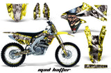 Graphics Kit Decal Sticker Wrap + # Plates For Suzuki RMZ450 2008-2017 HATTER SILVER YELLOW