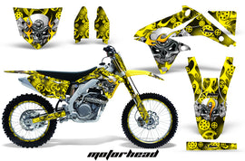 Graphics Kit Decal Sticker Wrap + # Plates For Suzuki RMZ450 2008-2017 MOTORHEAD YELLOW-atv motorcycle utv parts accessories gear helmets jackets gloves pantsAll Terrain Depot
