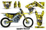 Graphics Kit Decal Sticker Wrap + # Plates For Suzuki RMZ450 2008-2017 MOTORHEAD YELLOW